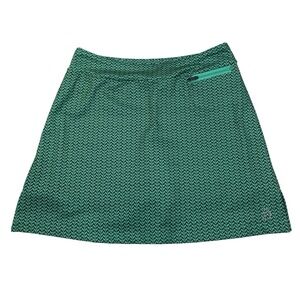 Be Inspired Women's Athletic Skort Size XS Green Geometric Print